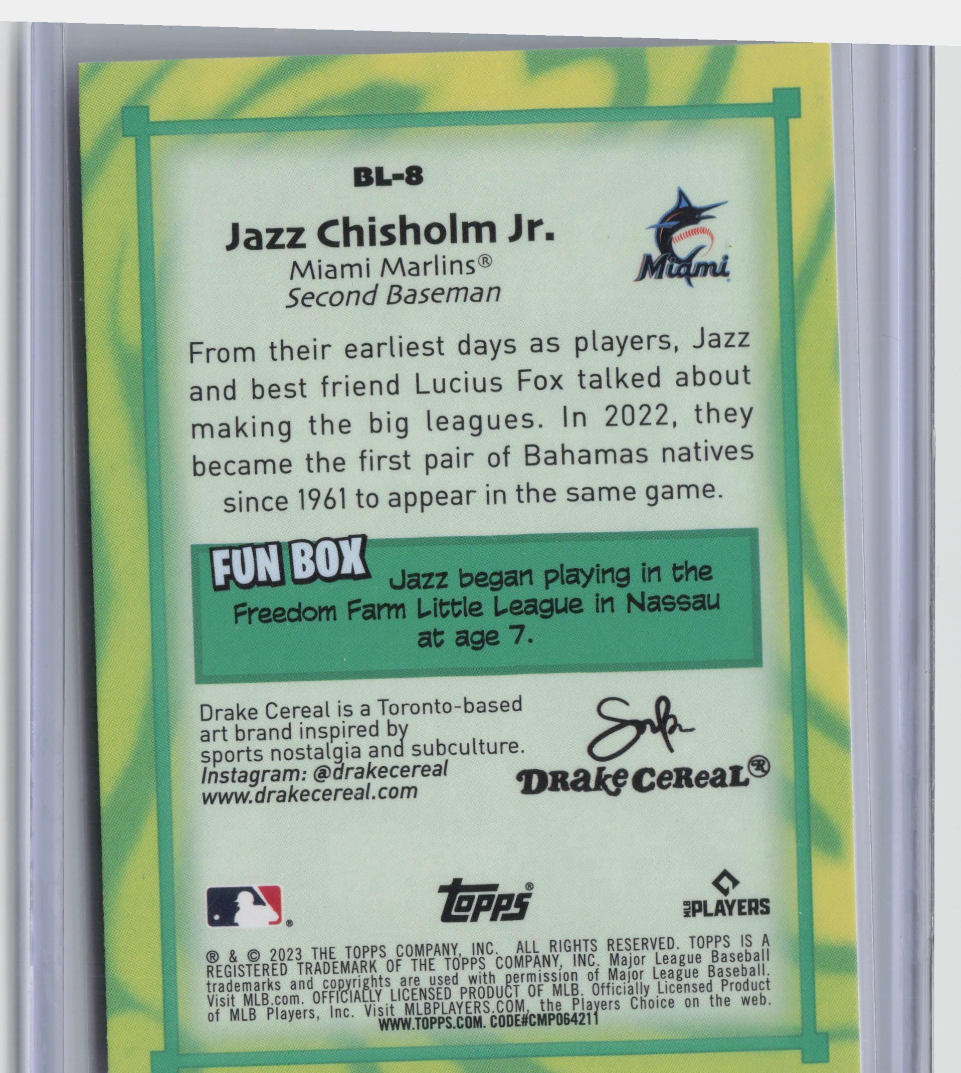 2023 Topps Big League #BL-8 Jazz Chisholm Jr. Big Leaguers