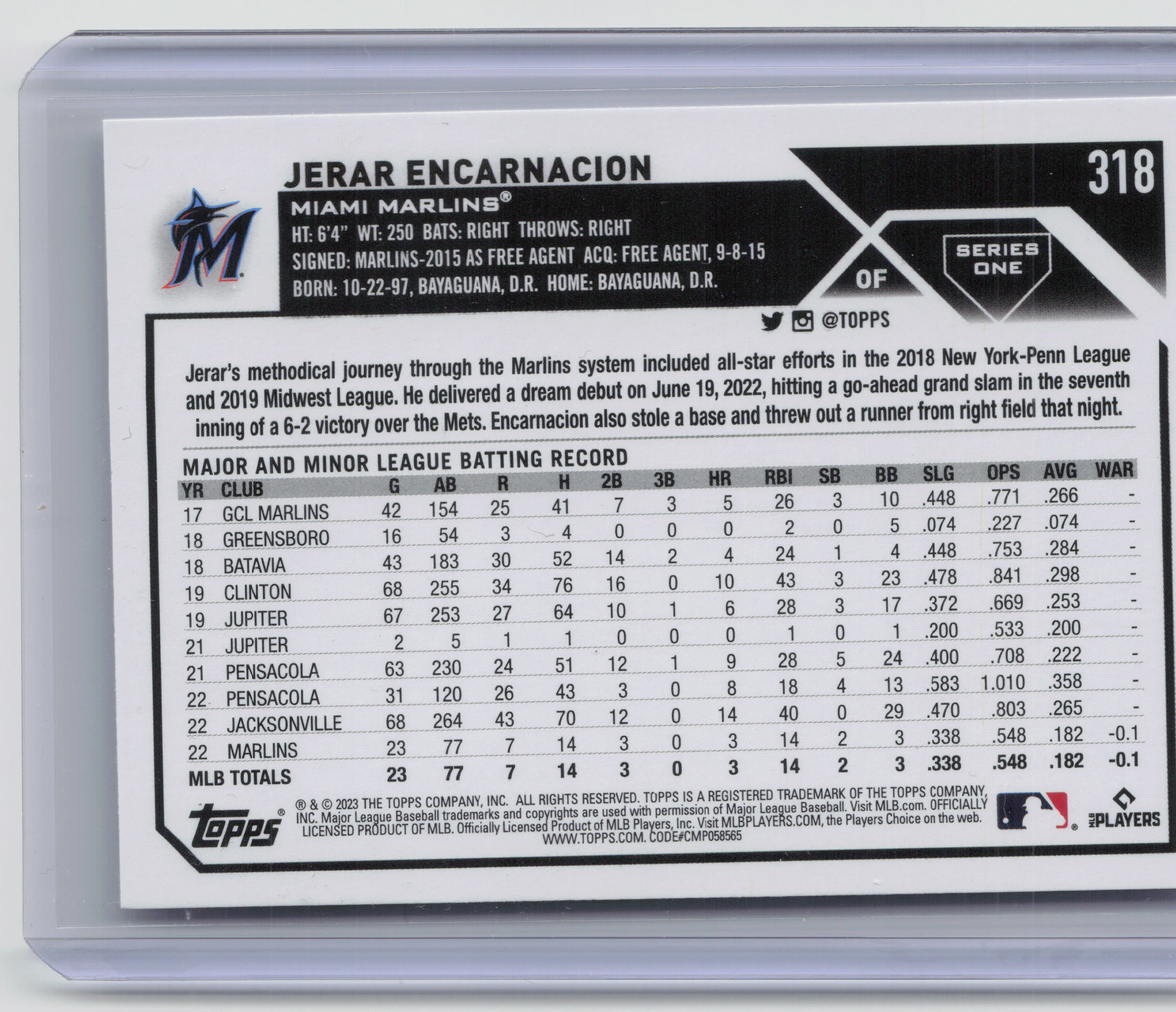 2023 Topps #318 Jerar Encarnacion