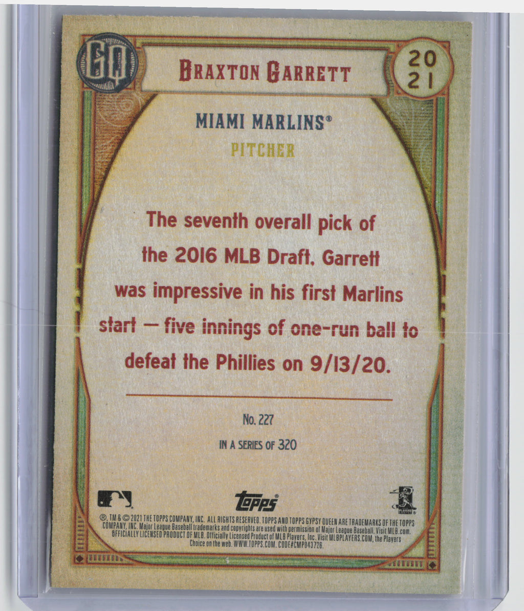 2021 Topps Gypsy Queen #227 Braxton Garrett