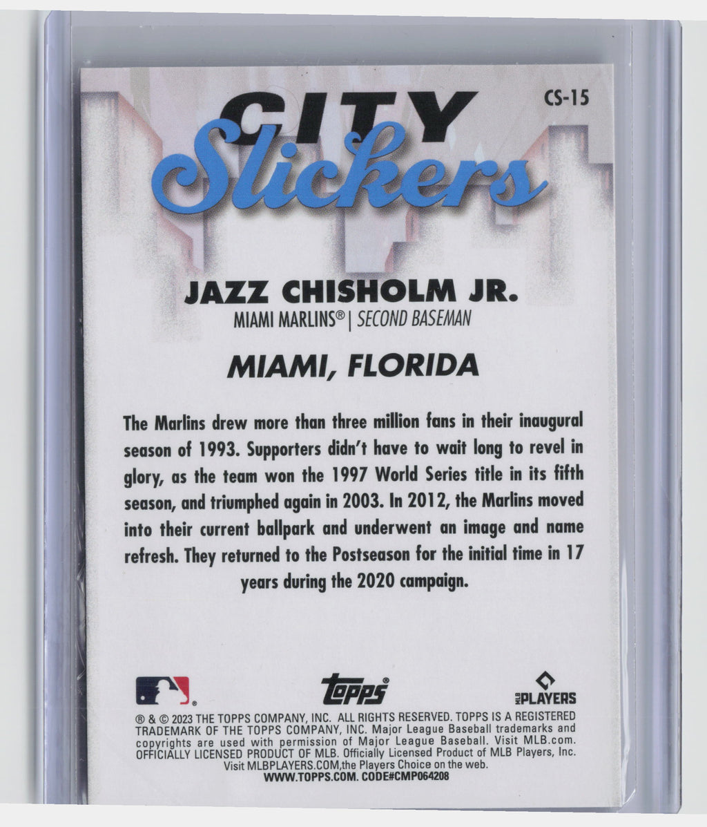 2023 Topps Big League #CS-15 Jazz Chisholm Jr. City Slickers