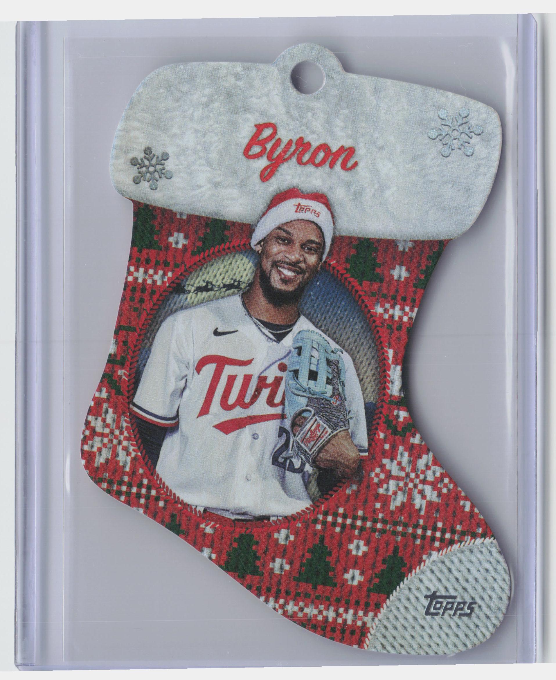 2024 Topps Holiday #SDC-7 Byron Buxton Stocking Die Cut Ornaments
