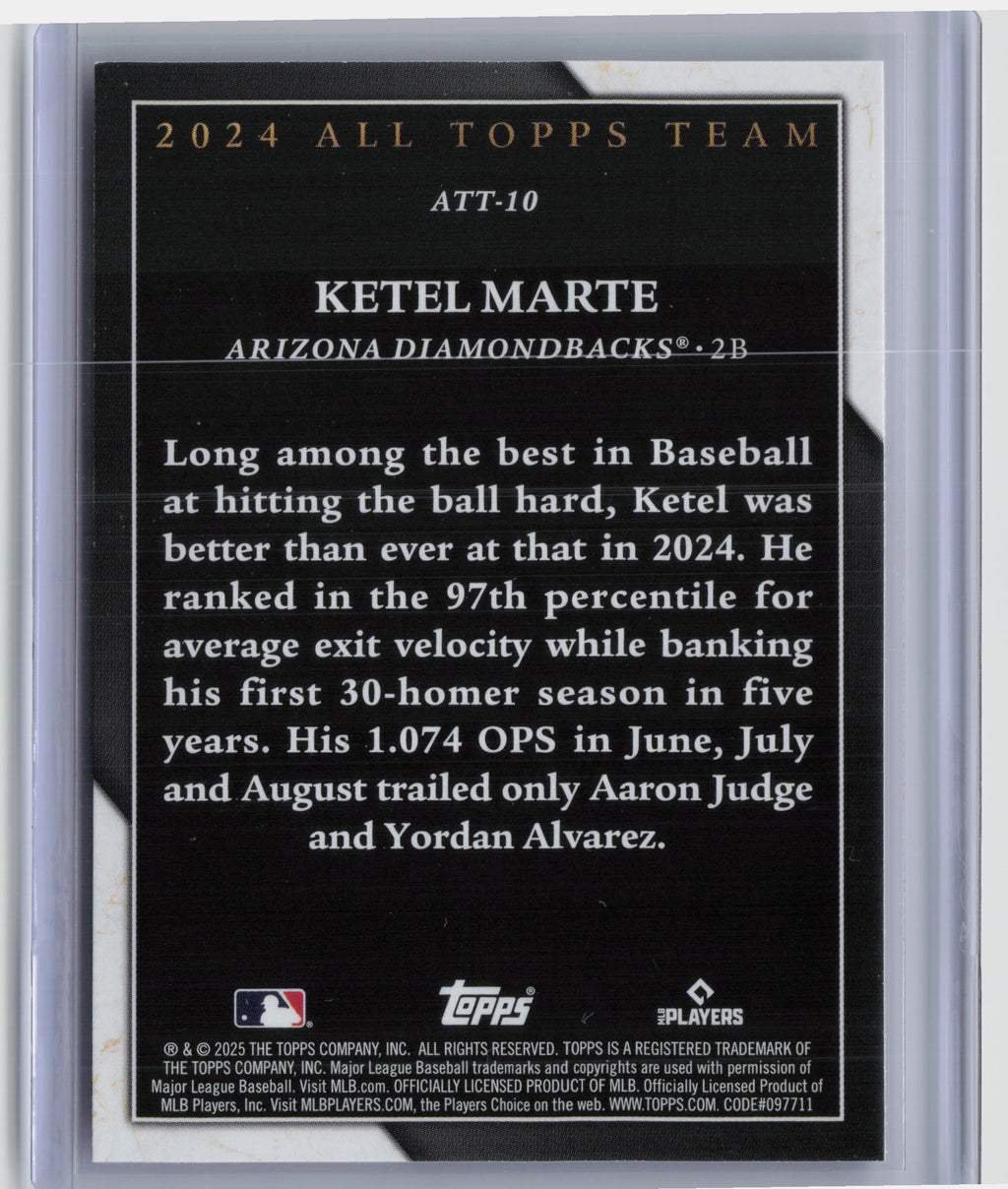 2025 Topps #ATT-10 Ketel Marte 2024 All Topps Team