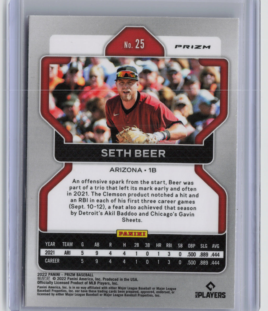 2022 Panini Prizm #25 Seth Beer White Wave Prizm