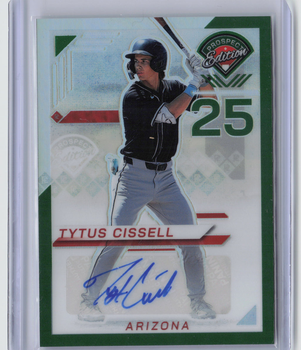 2025 Panini Prospect Tytus Cissell Signatures Green Prizm Auto #116
