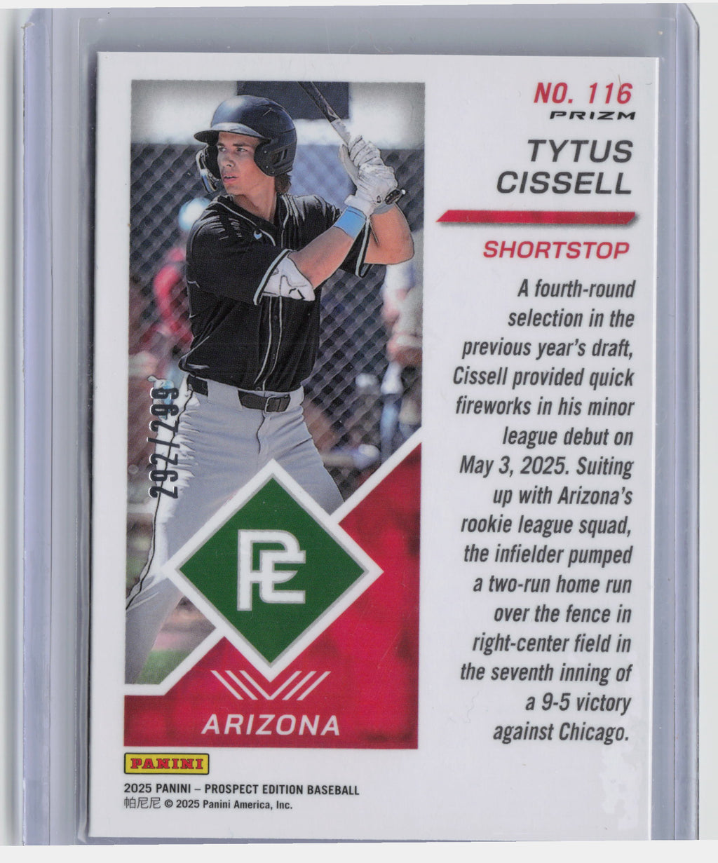 2025 Panini Prospect Edition #116 Tytus Cissell Green