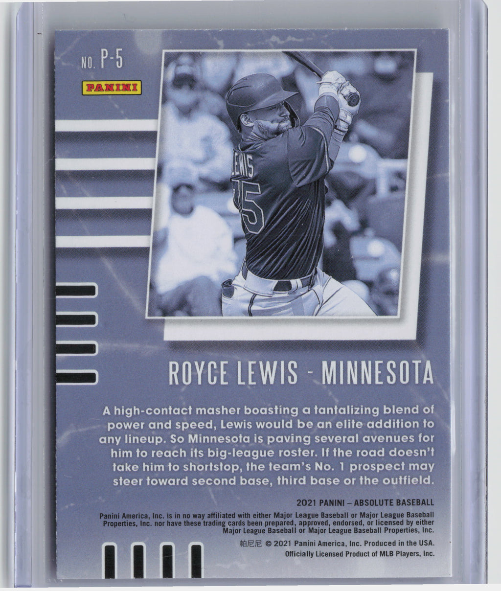 2021 Panini Absolute #P-5 Royce Lewis Prospects Retail
