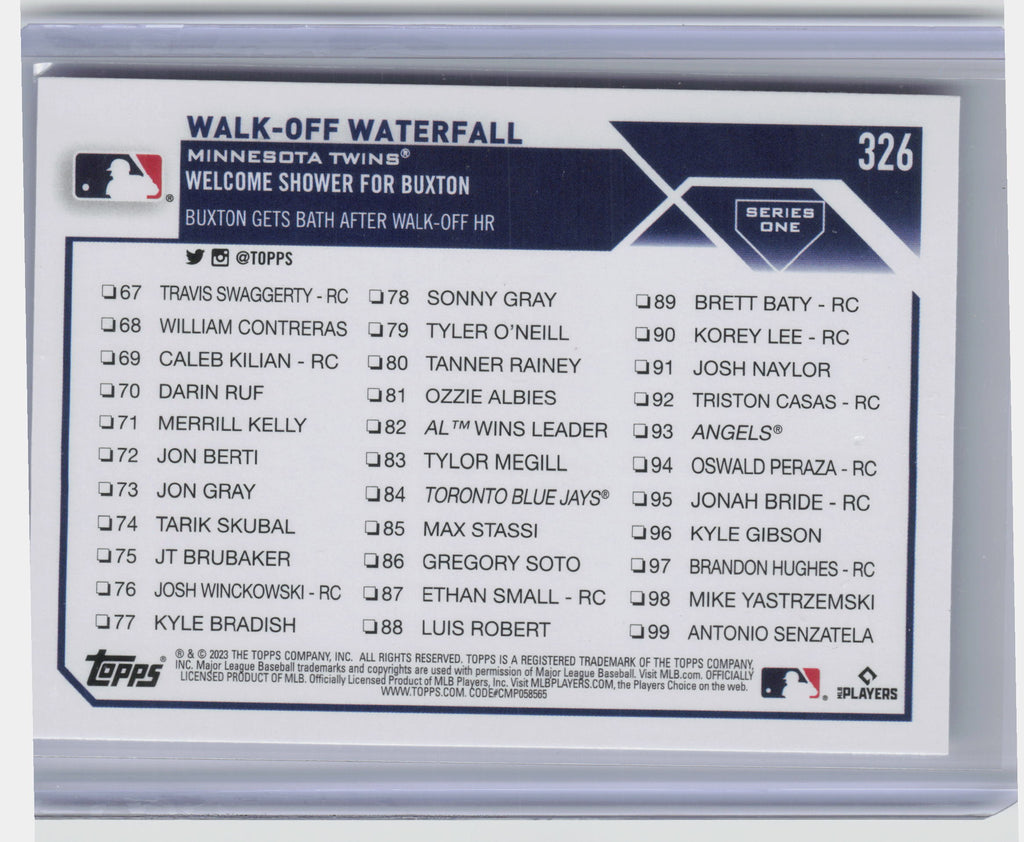 2023 Topps #326 Walk-off Waterfall