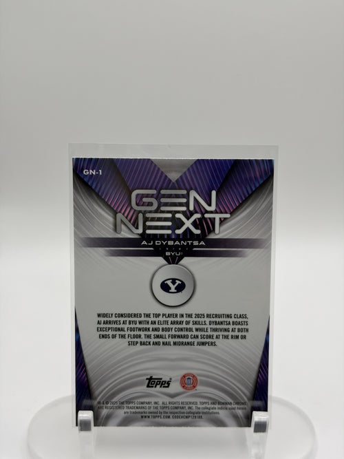 2025-26 Bowman #GN-1 AJ Dybantsa Gen Next Mini-Diamond Refractor #/150