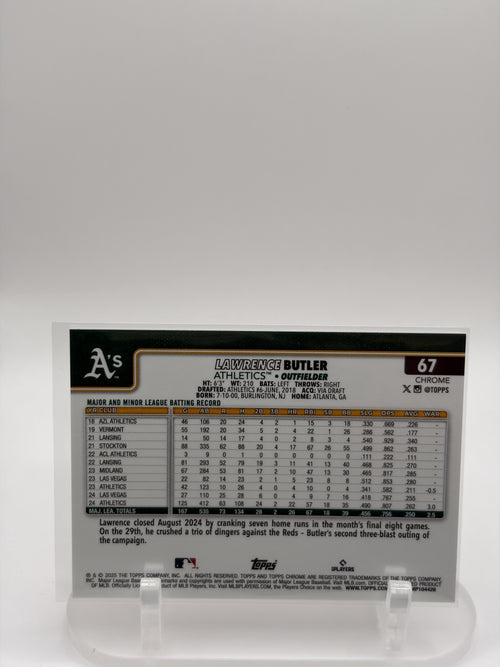 #67 Lawrence Butler Gold Cracked Ice Refractor /50
