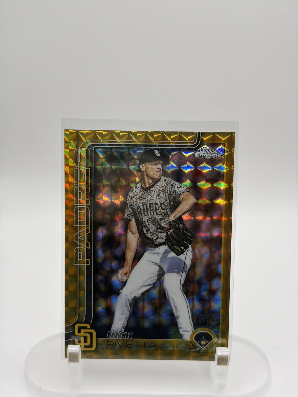 2025 Topps Chrome Update #USC114 Nick Pivetta Gold Geometric Refractors #/50