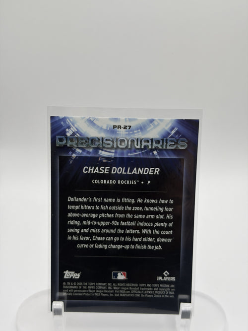 2025 Topps Pristine #PR-27 Chase Dollander Precisionaries Purple Refractors #/99