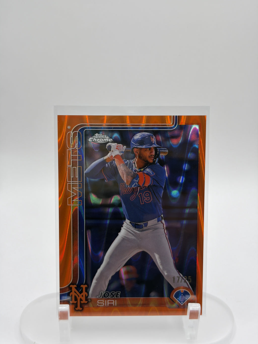 2025 Topps Chrome Sapphire Edition #195 Jose Siri Orange #/25