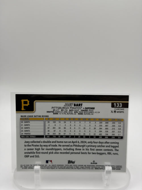 2025 Topps #480 Joey Bart Black Rainbow Foil #/10