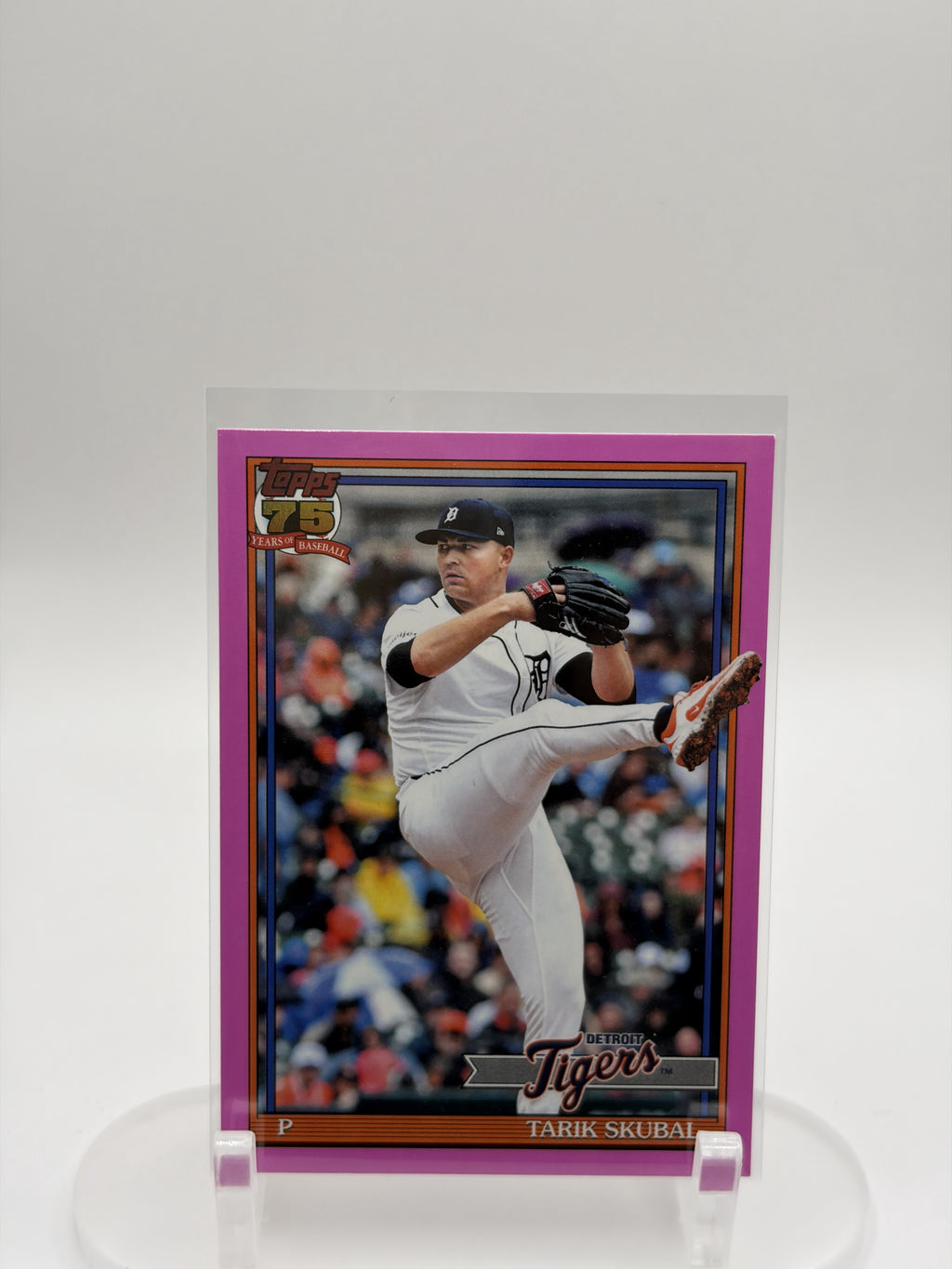 2026 Topps #T91-79 Tarik Skubal 1991 Topps Baseball 35th Anniversary Pink Tigers