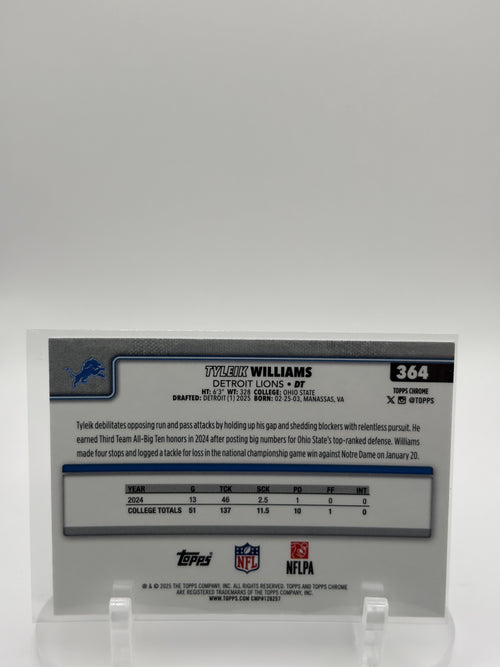 2025 Topps Chrome #364 Tyleik Williams