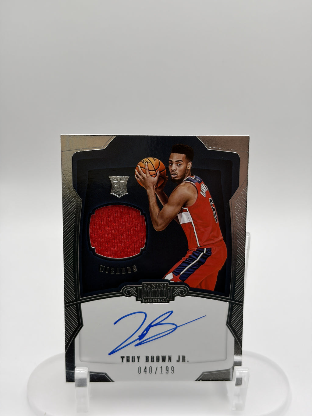 2018-19 Panini Dominion #157 Troy Brown Jr. /199 Rookie Jersey Auto