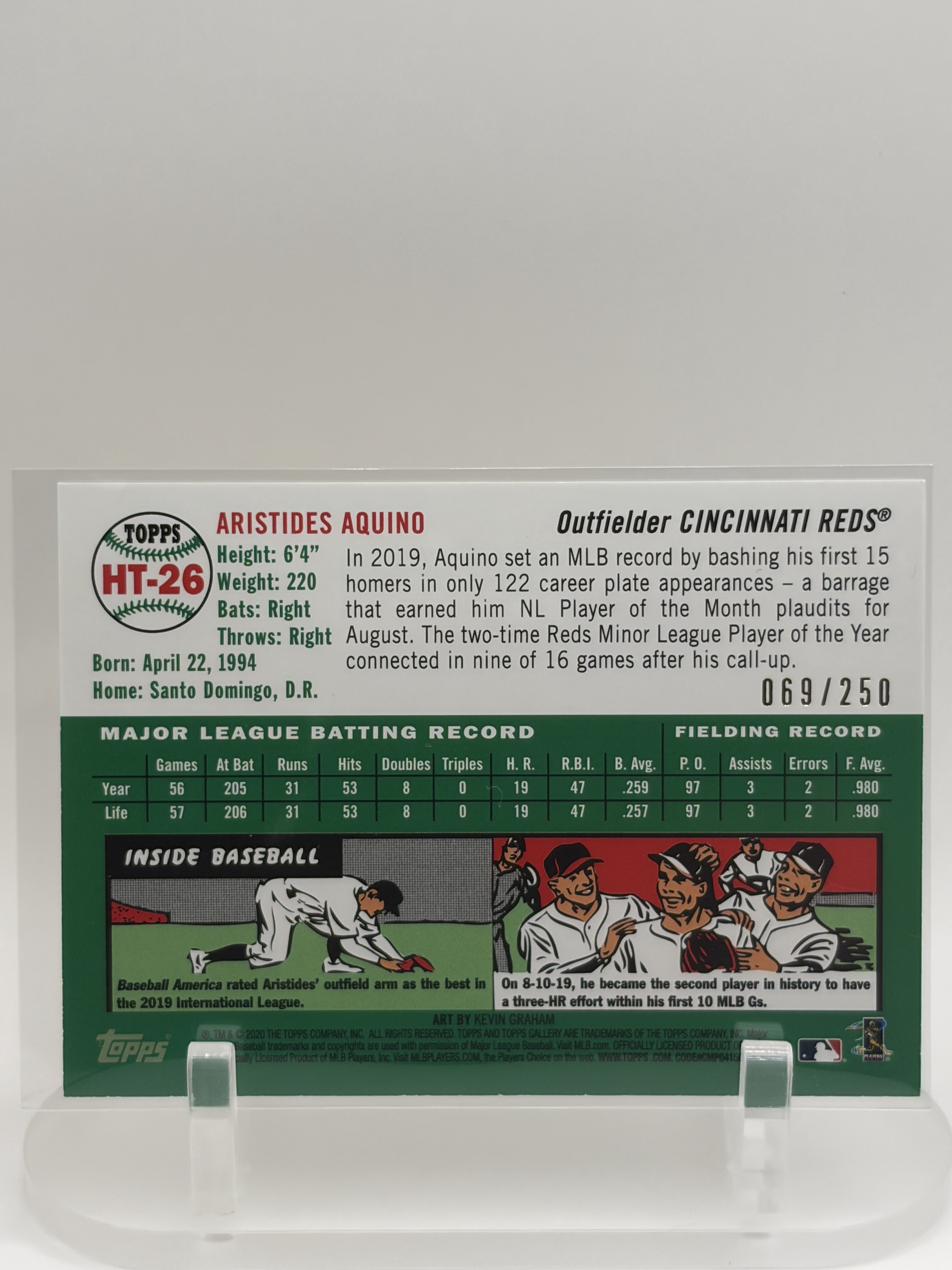 Aristides Aquino 2020 Topps Gallery #HT-26 Cincinnati Reds Heritage