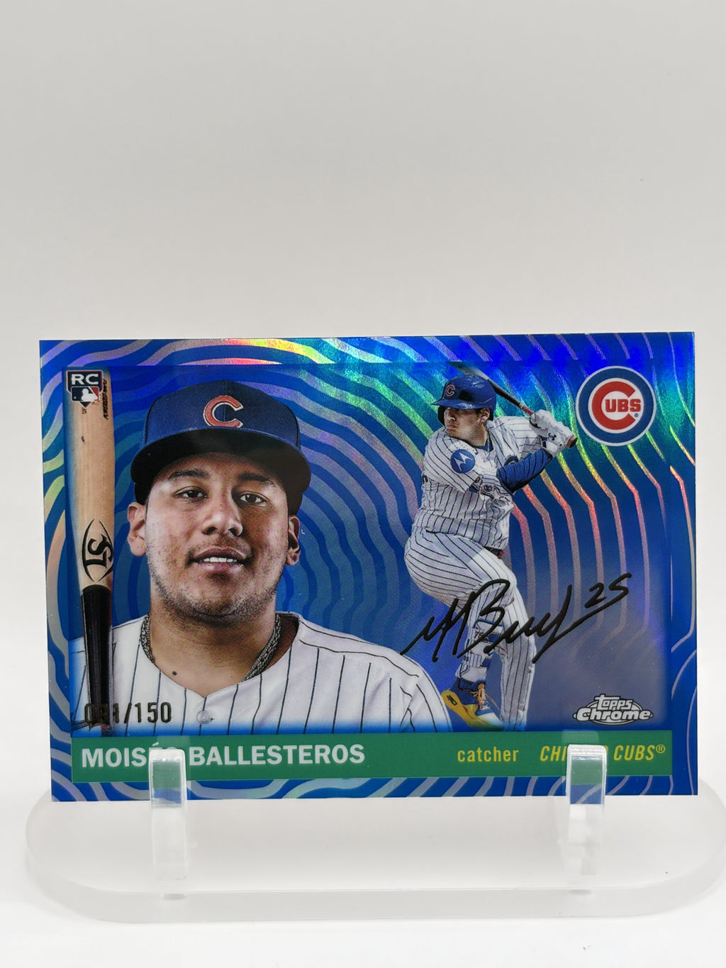 2025 Topps Chrome Platinum Moises Ballesteros Blue Vibrations /250