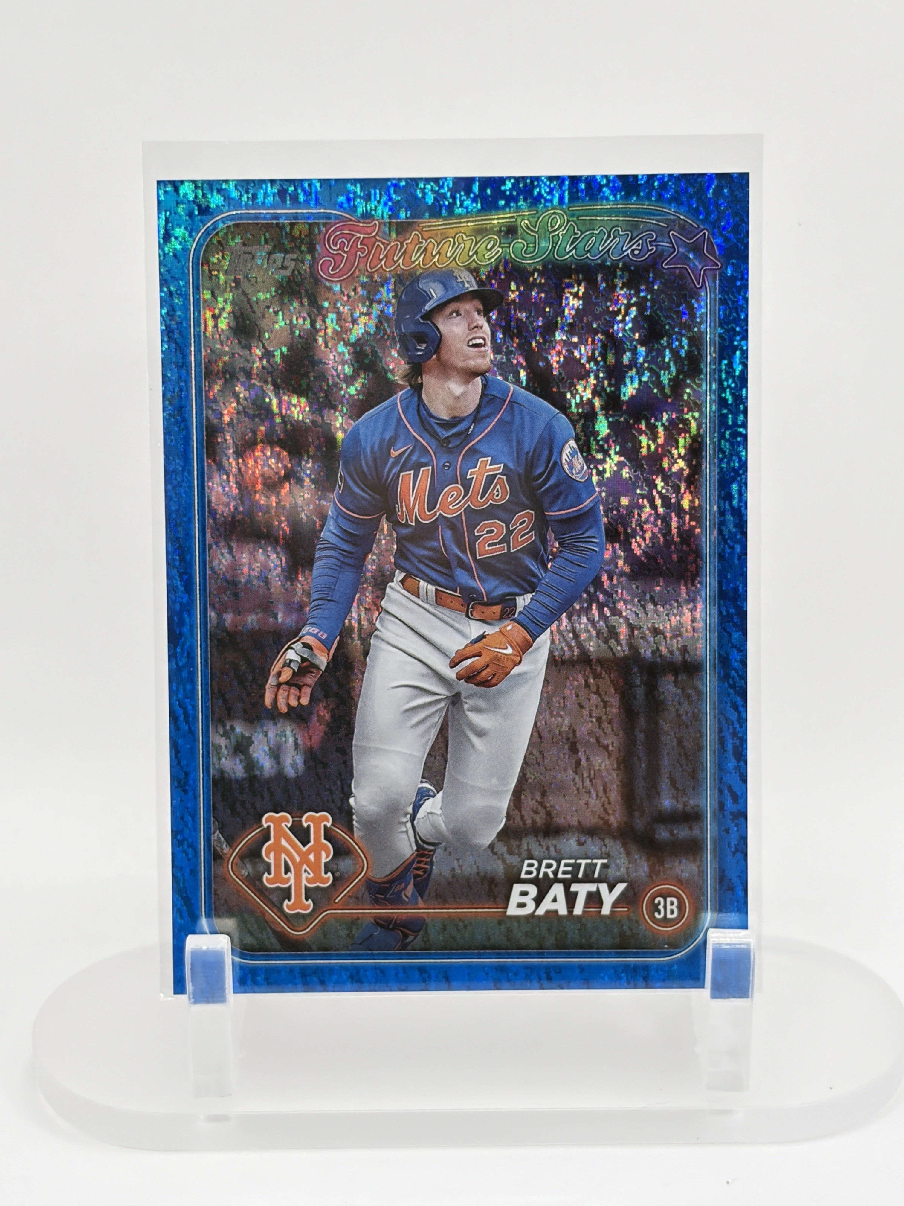 Brett Baty 2024 Topps #/999 New York Mets Blue Holofoil SN #690