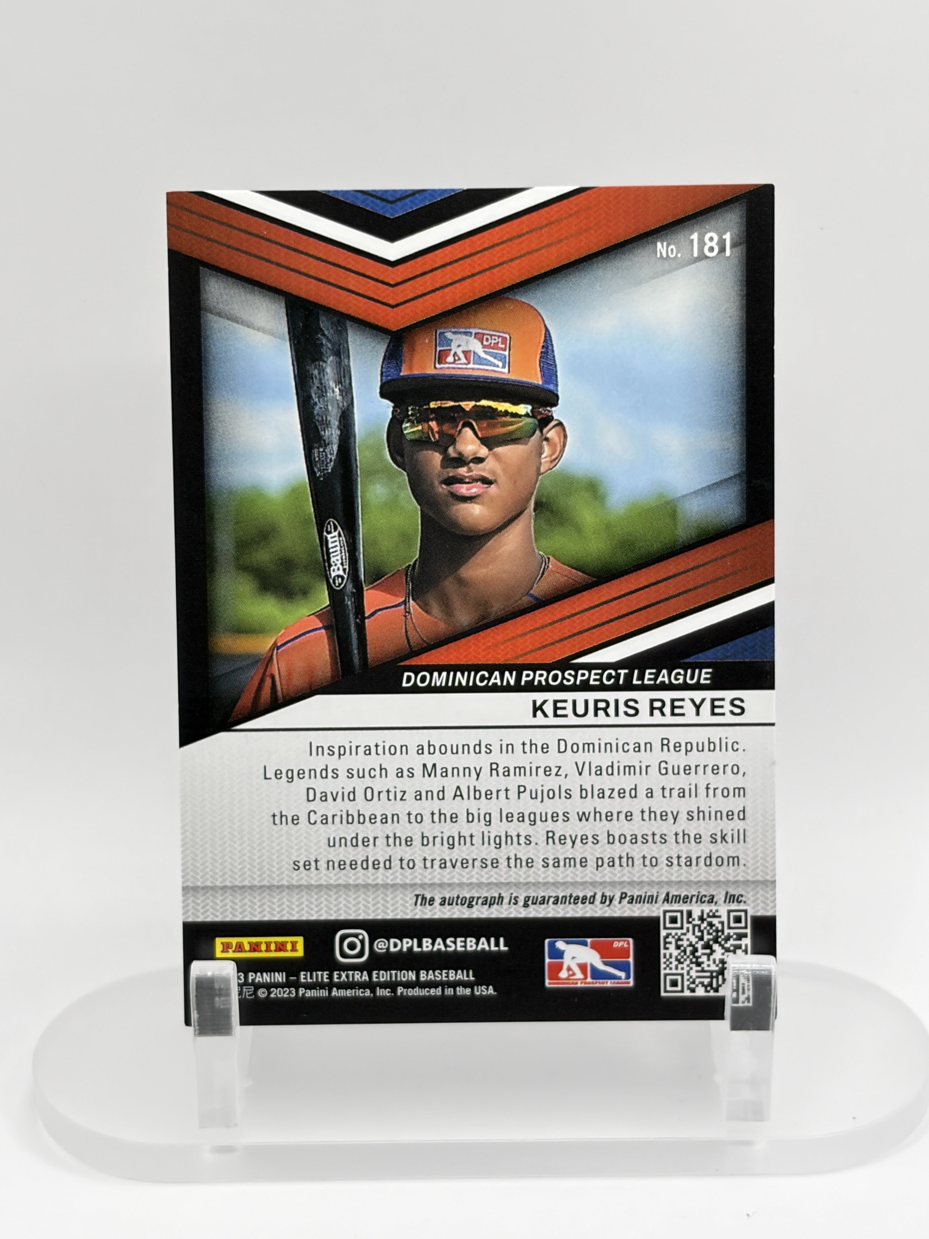 2023 Panini Elite Extra Edition #181 Keuris Reyes Signatures Prime Numbers A