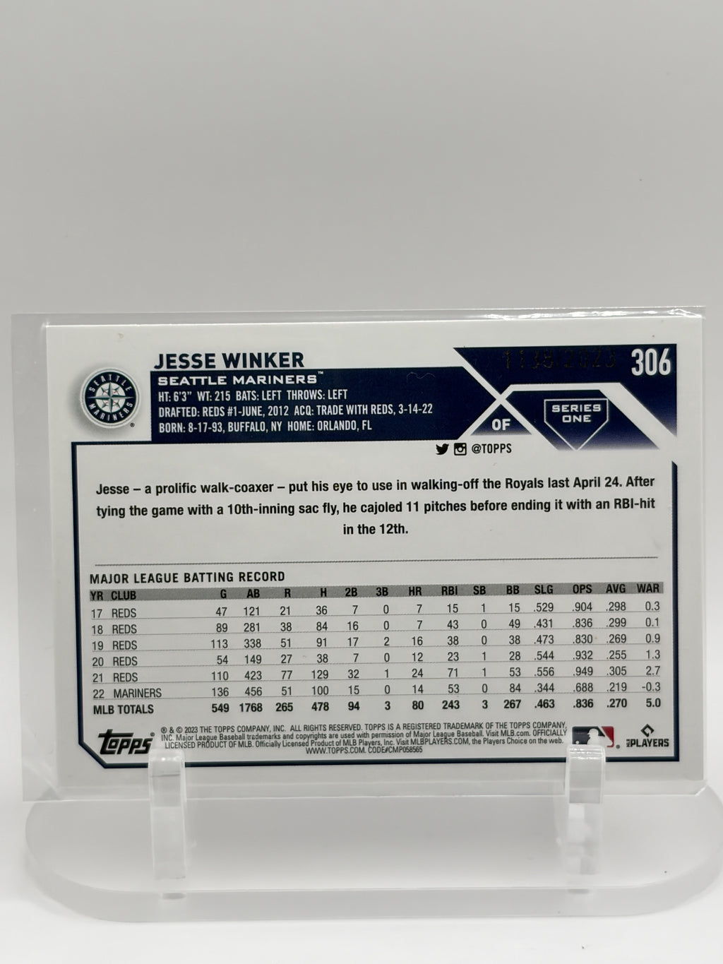 2023 Topps #306 Jesse Winker