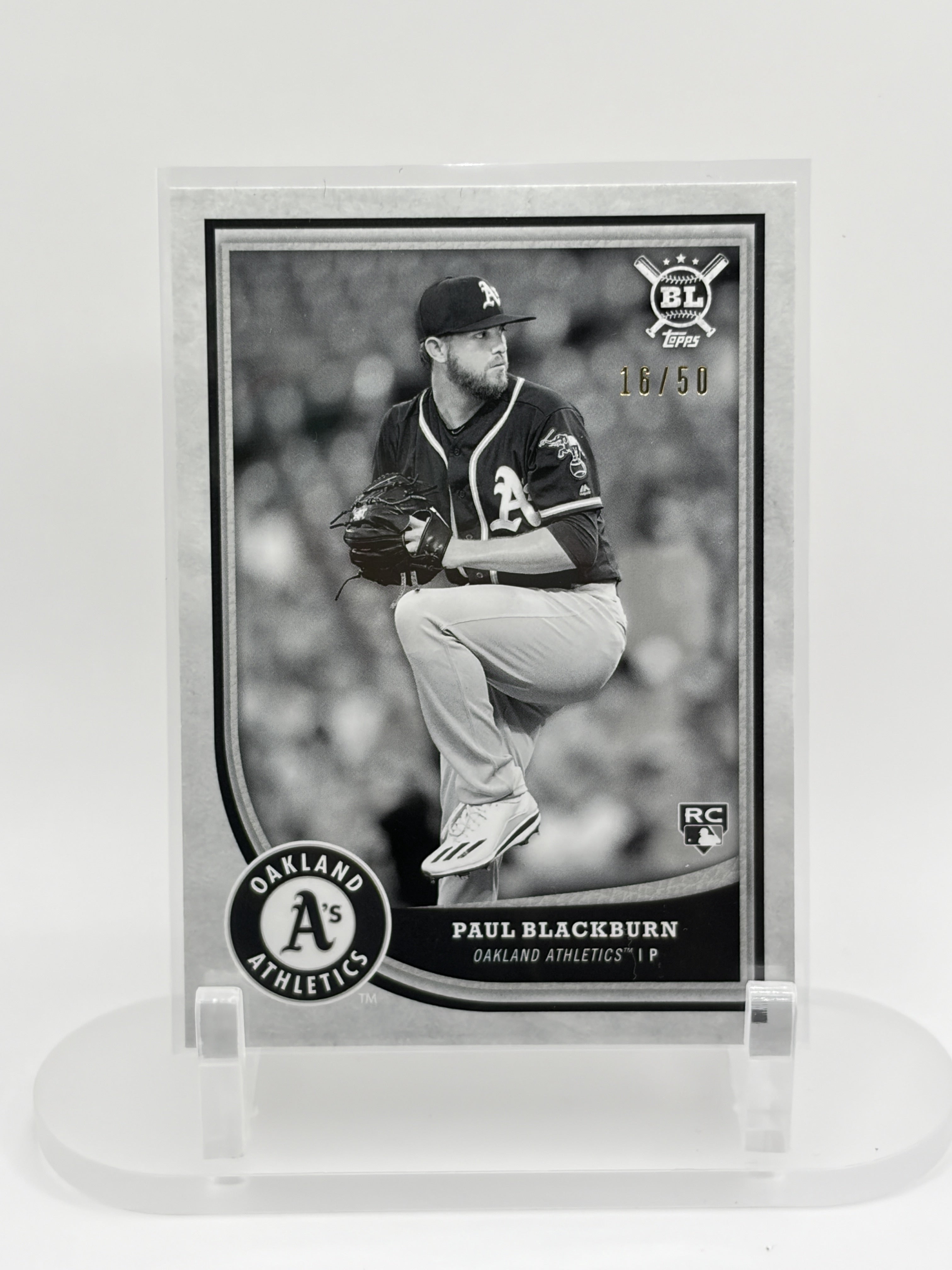 2018 Topps Big League #103 Paul Blackburn Black and White #/50