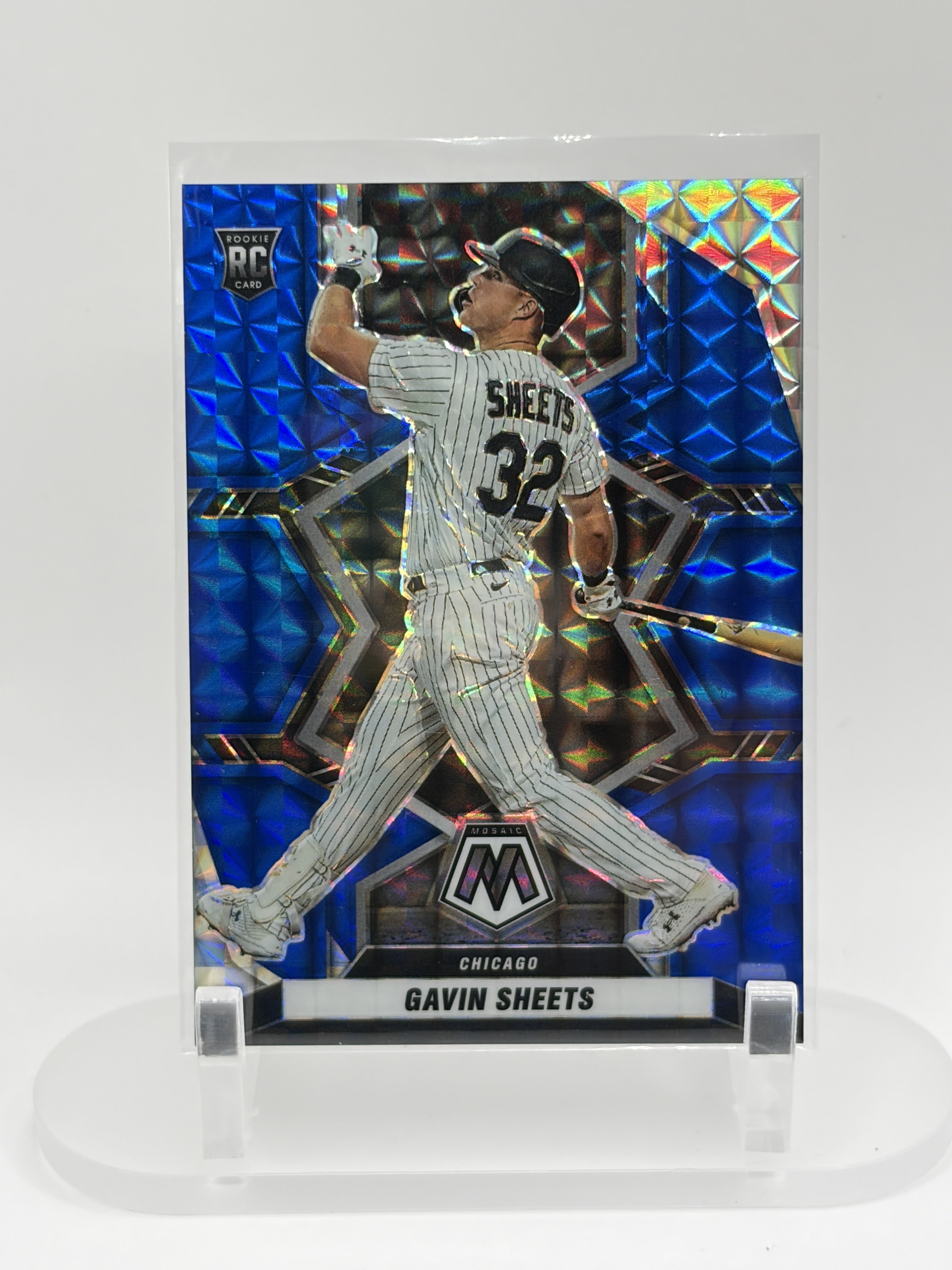 2022 Panini Mosaic #212 Gavin Sheets Blue Mosaic #/99