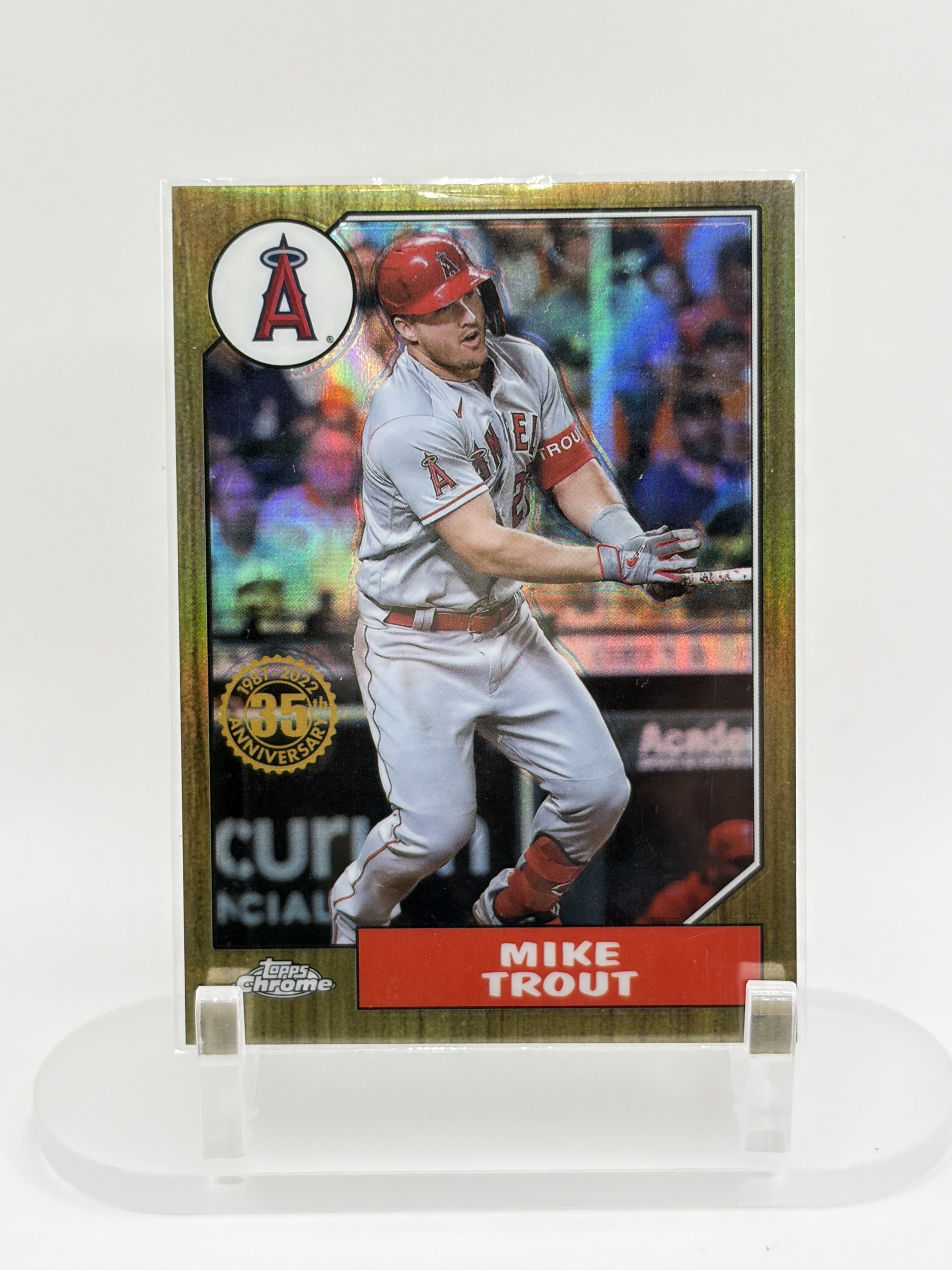 2022 Topps Chrome #87BC-1 Mike Trout 1987 Topps Baseball 35th Anniversary