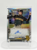 2021 Bowman Chrome #CPA-JH Jagger Haynes Prospect Autographs Refractor #/499