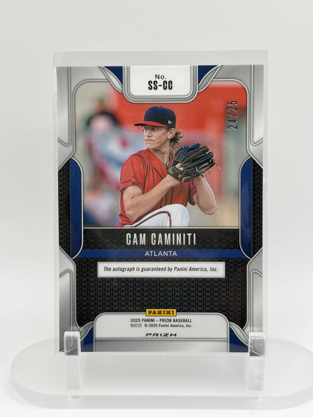 2025 Panini Sensational Signatures Cam Caminiti Green Prizm Auto /25 Braves