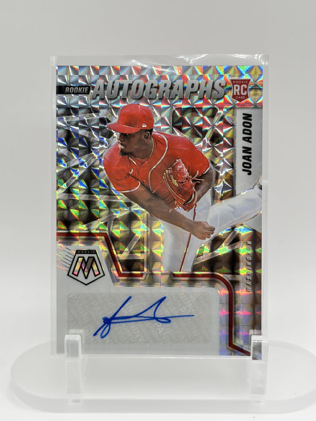 2022 Panini Mosaic #RAM-JA Joan Adon Rookie Autographs Mosaic