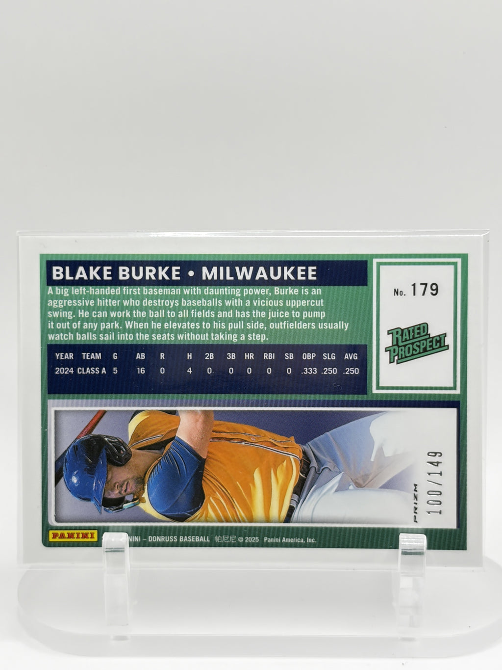 2025 Donruss #179 Blake Burke Optic Flex #/149