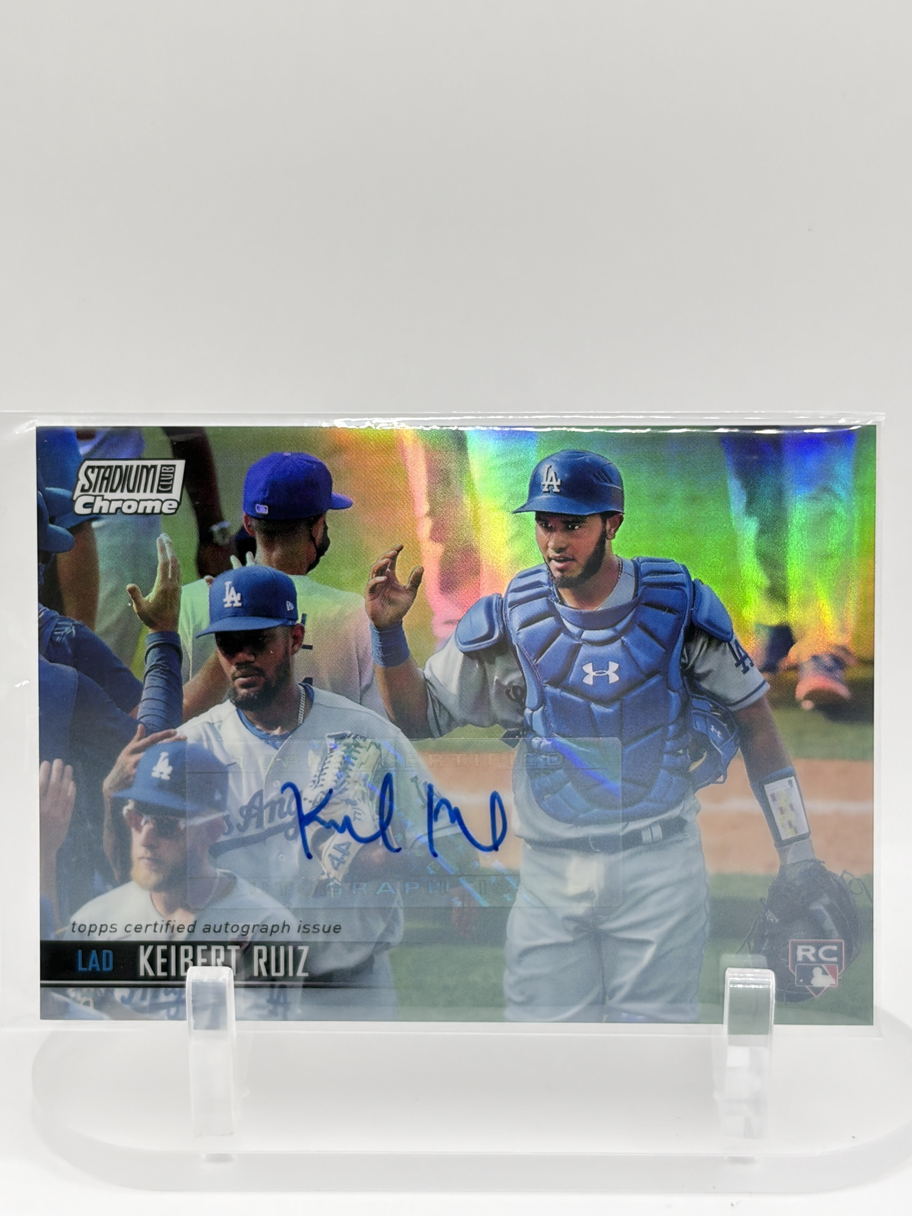 2021 TOPPS STADIUM CLUB KEIBERT RUIZ RC CHROME AUTO /25 DODGERS