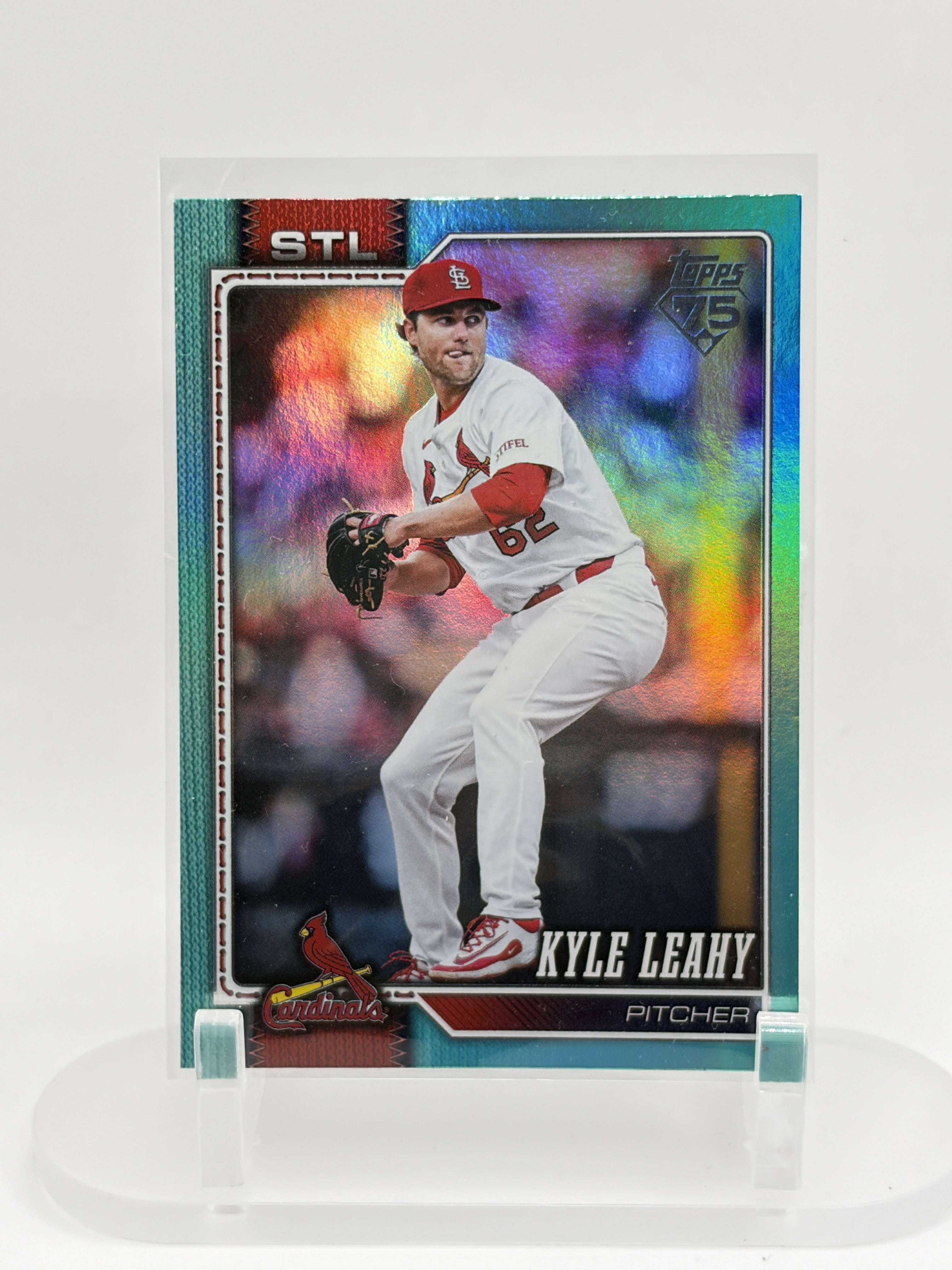 2026 Topps #497 Kyle Leahy Aqua Holo Foil