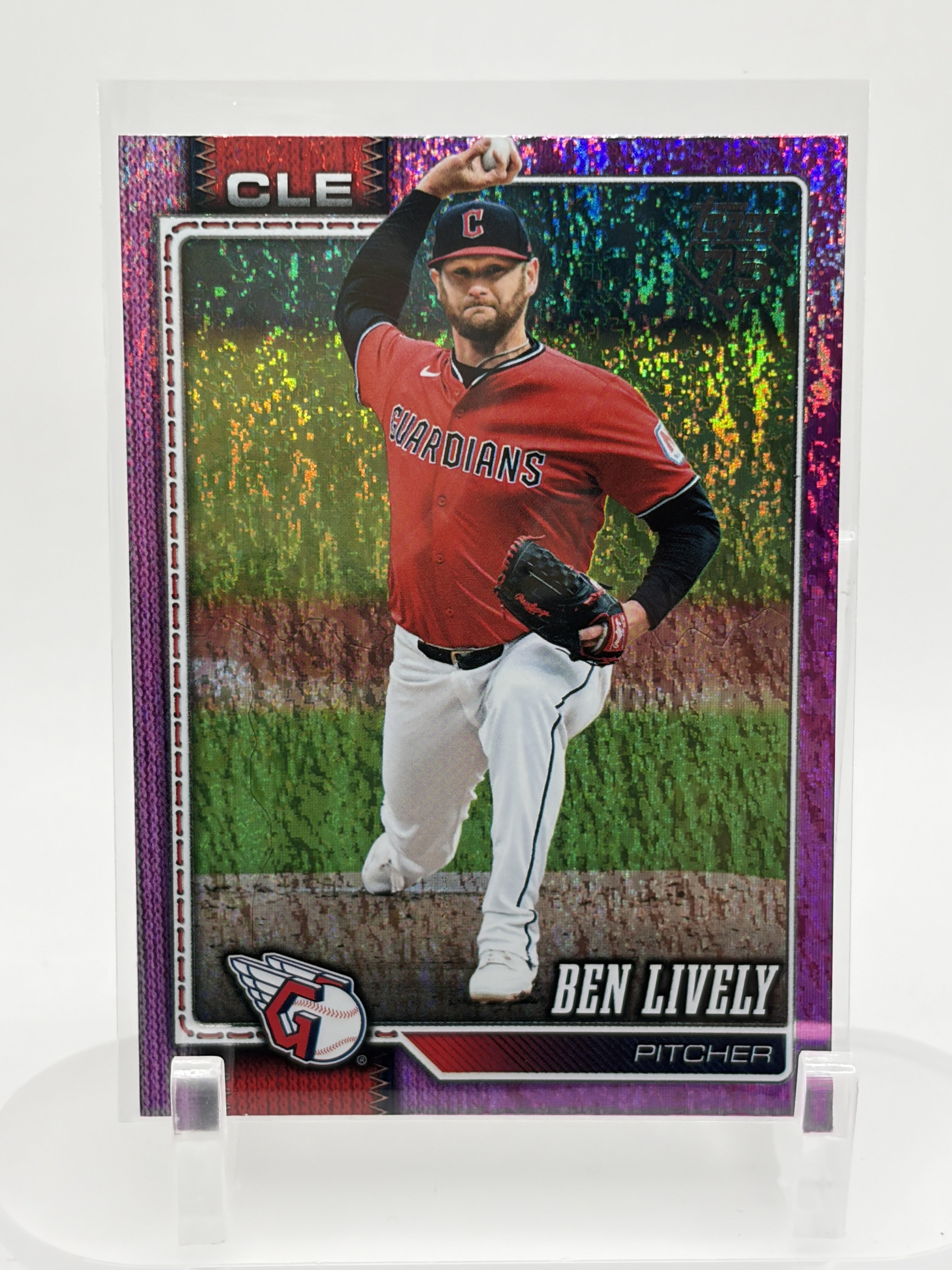 2026 Topps #109 Ben Lively Pink Holo Foil