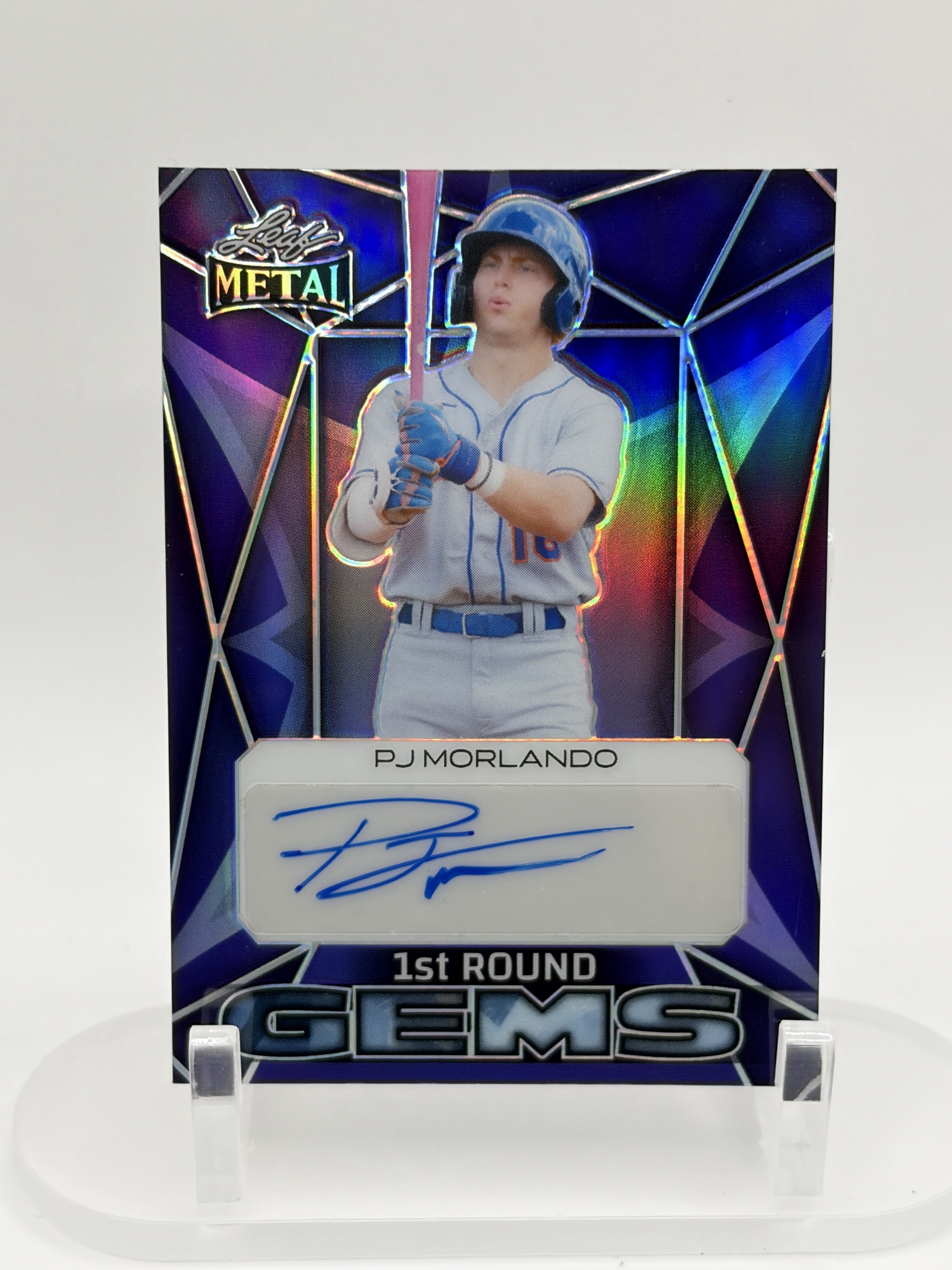 2024 Leaf Metal #1RG-PJM PJ Morlando 1st Round Gems Crystal Silver #/15