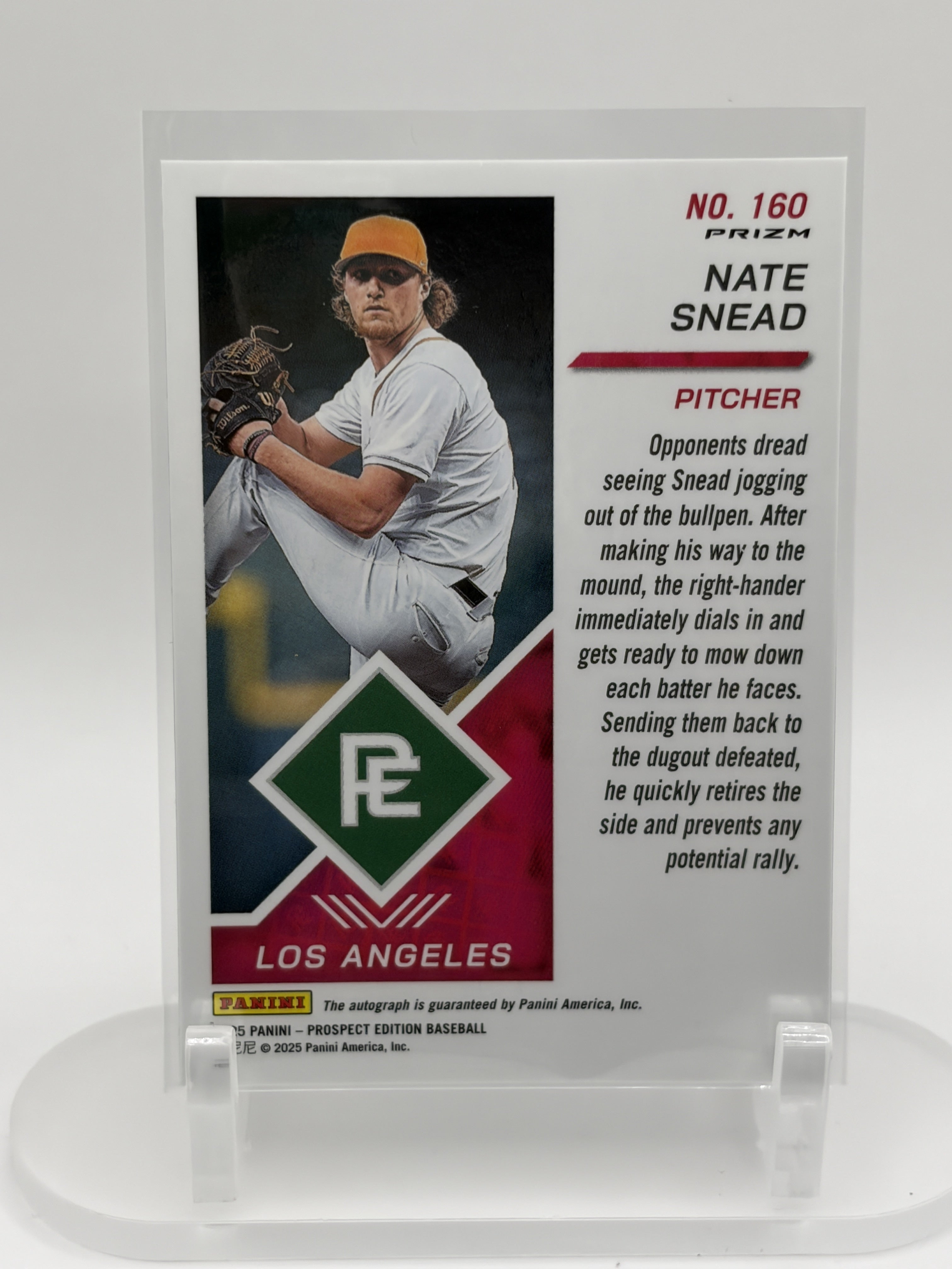 2025 Panini Prospect Edition #160 Nate Snead Prospect Ticket Signatures Green