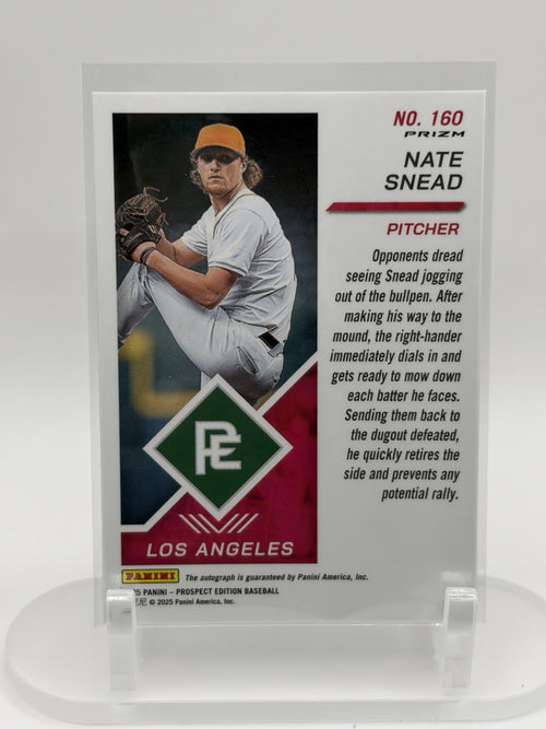 2025 Panini Prospect Edition #160 Nate Snead Prospect Ticket Signatures Green