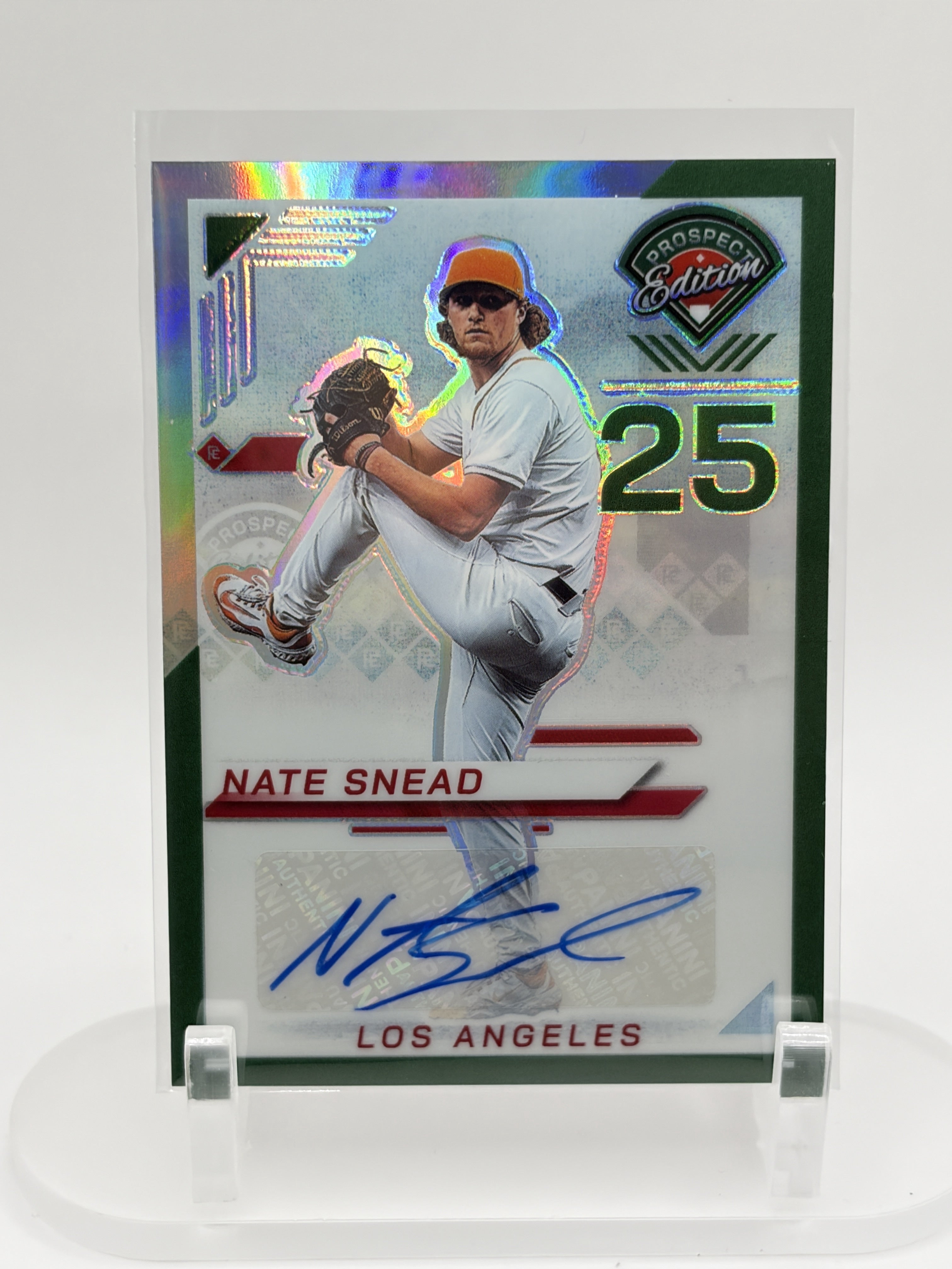 2025 Panini Prospect Edition #160 Nate Snead Prospect Ticket Signatures Green