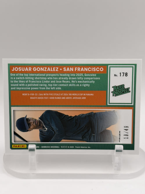 2025 Donruss #178 Josuar Gonzalez /49