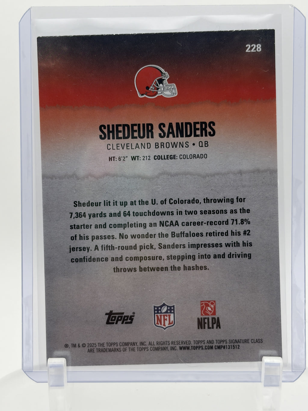 2025 Topps Signature Class #228 Shedeur Sanders Lime Green #/175