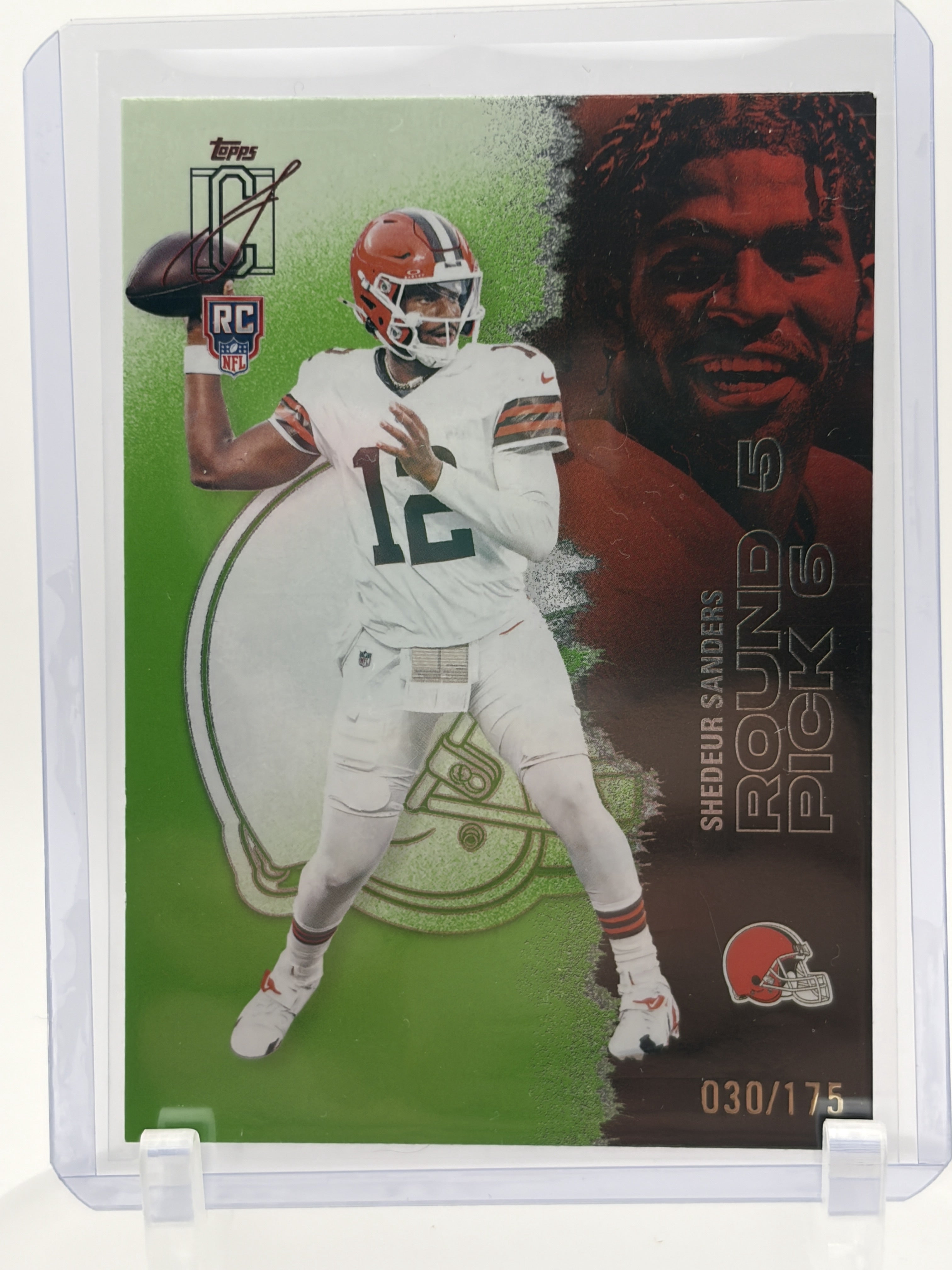 2025 Topps Signature Class #228 Shedeur Sanders Lime Green #/175