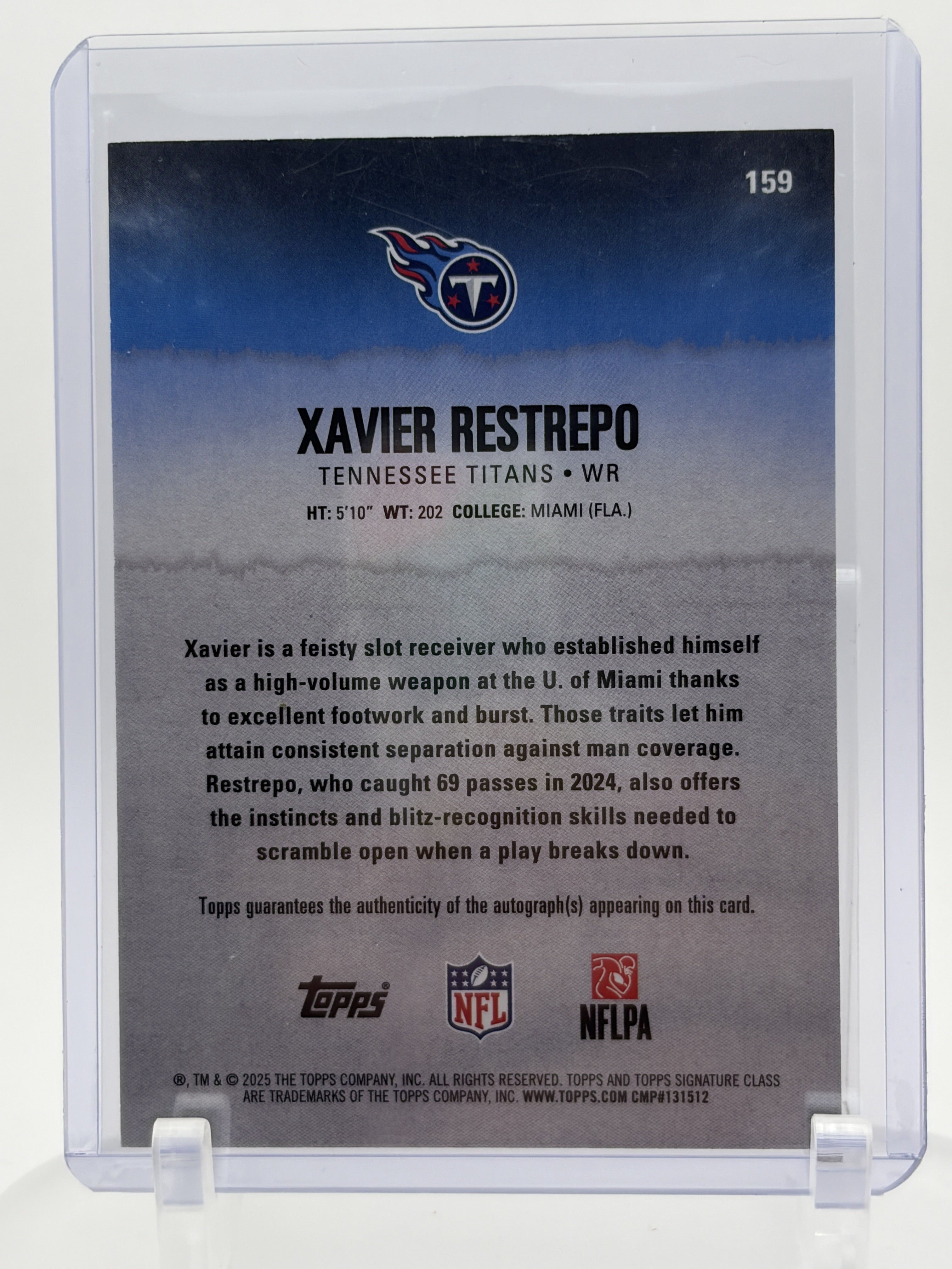 2025 Topps Signature Class #159 Xavier Restrepo