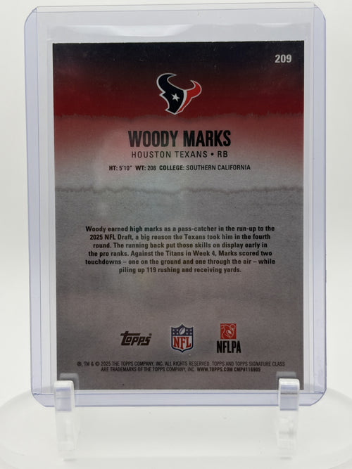 2025 Topps Signature Class #209 Woody Marks Chrome Teal Refractor #/225
