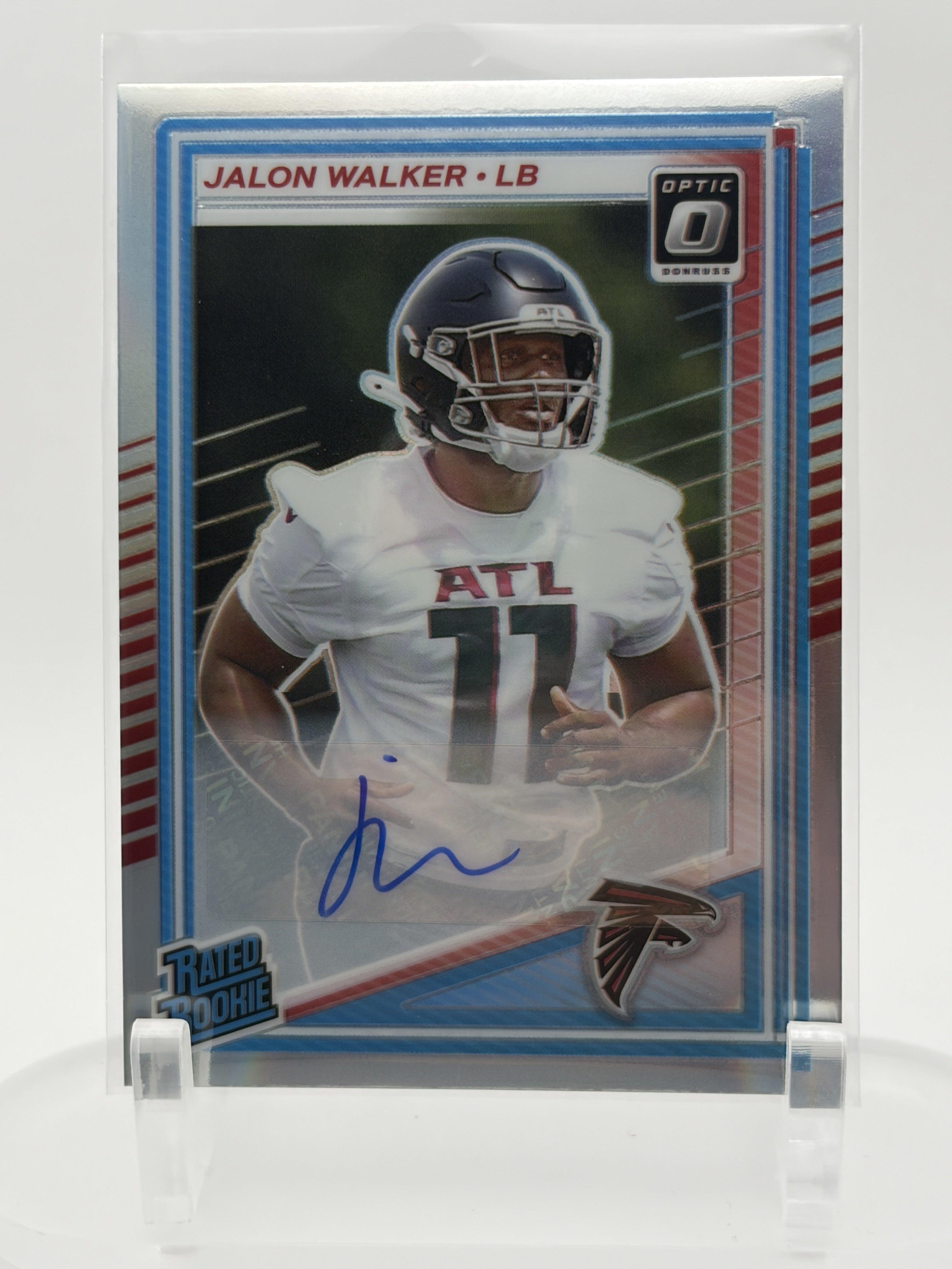 2025 Donruss Optic #290 Jalon Walker Rated Rookies Autographs Holo #/199