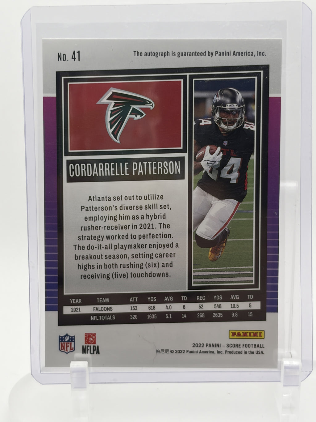 2022 Score #41 Cordarrelle Patterson Signatures