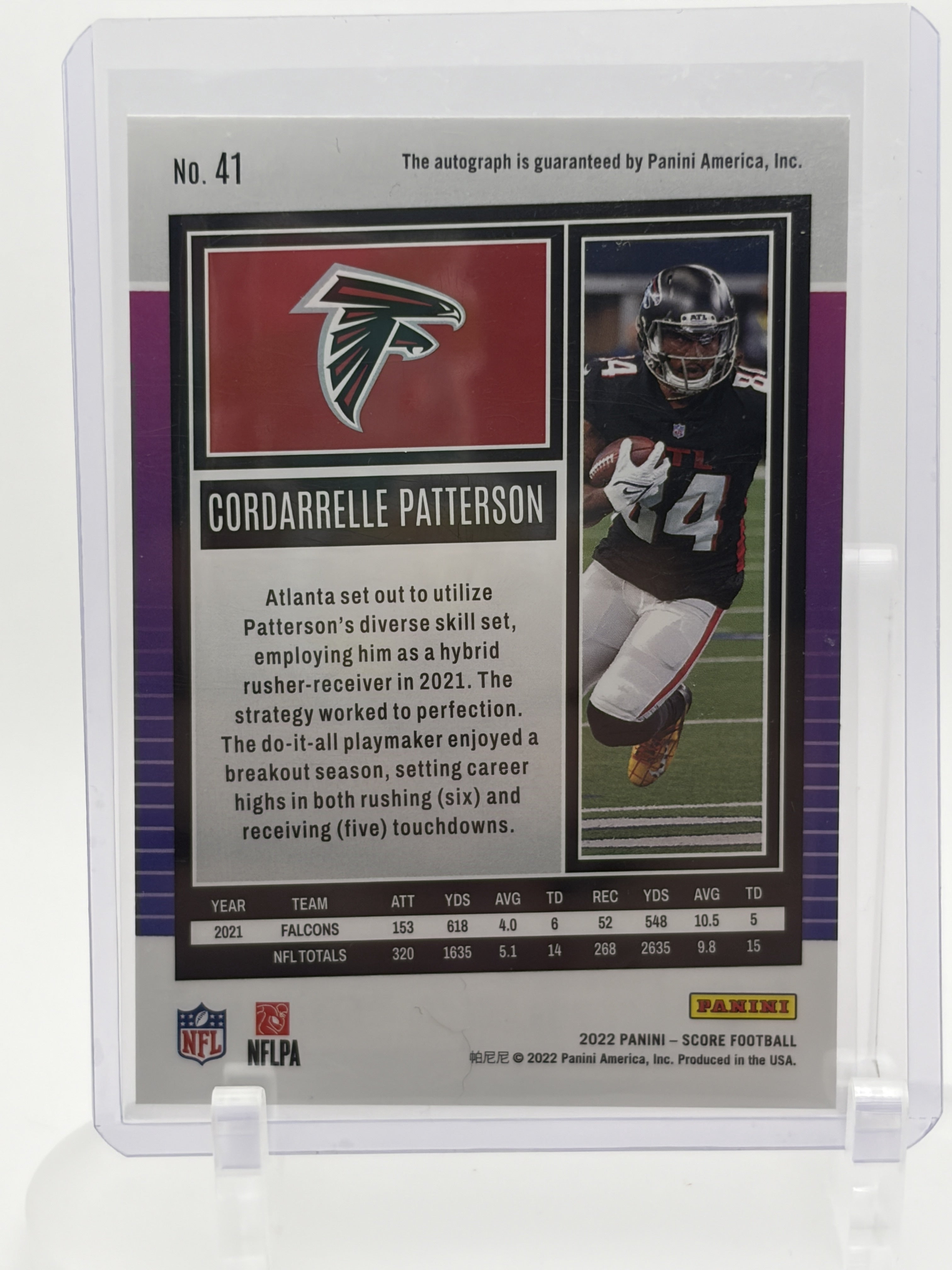 2022 Score #41 Cordarrelle Patterson Signatures