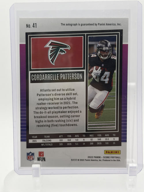 2022 Score #41 Cordarrelle Patterson Signatures