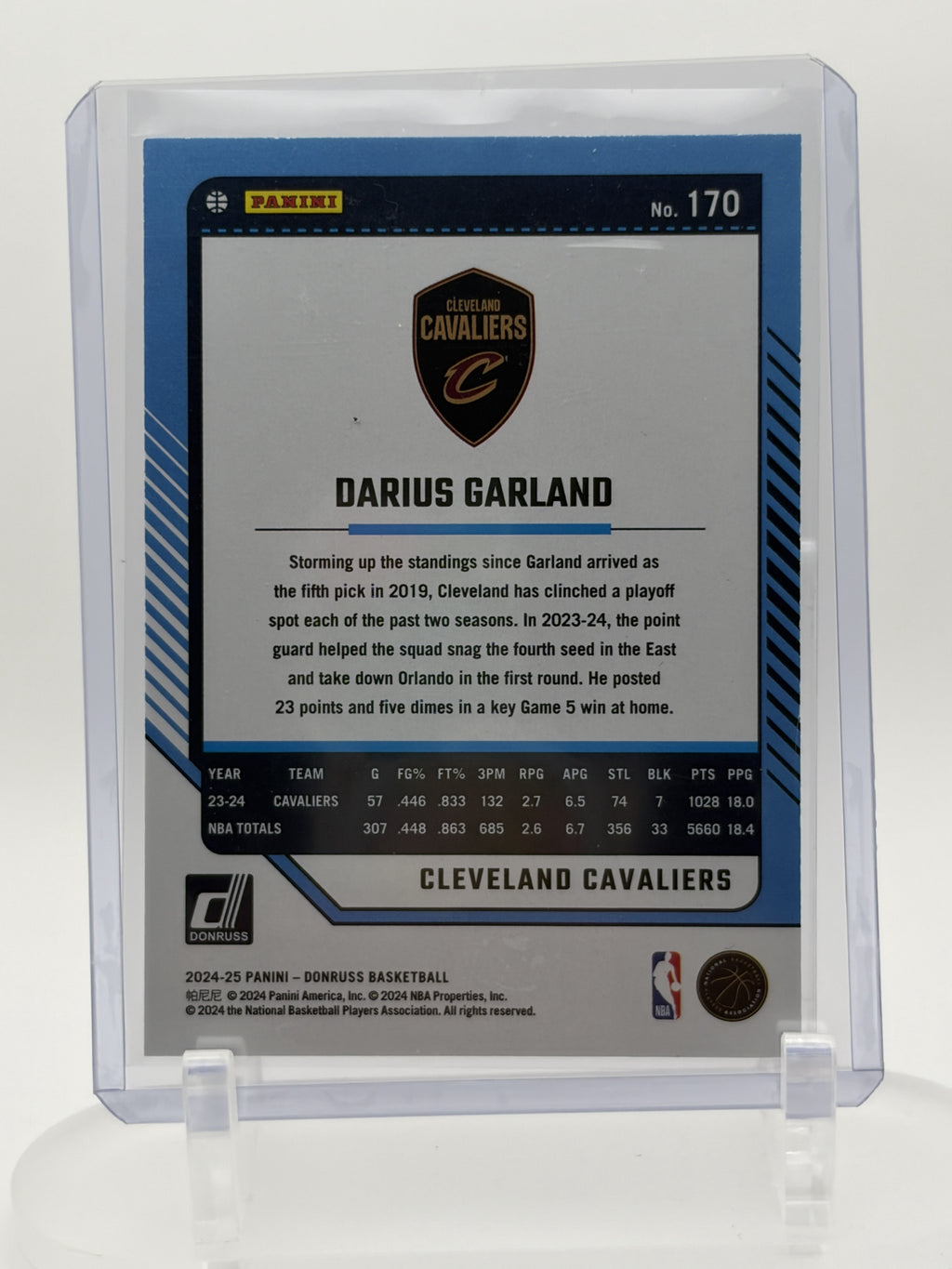 2024-25 Panini Donruss Darius Garland Holo Laser /99 #170