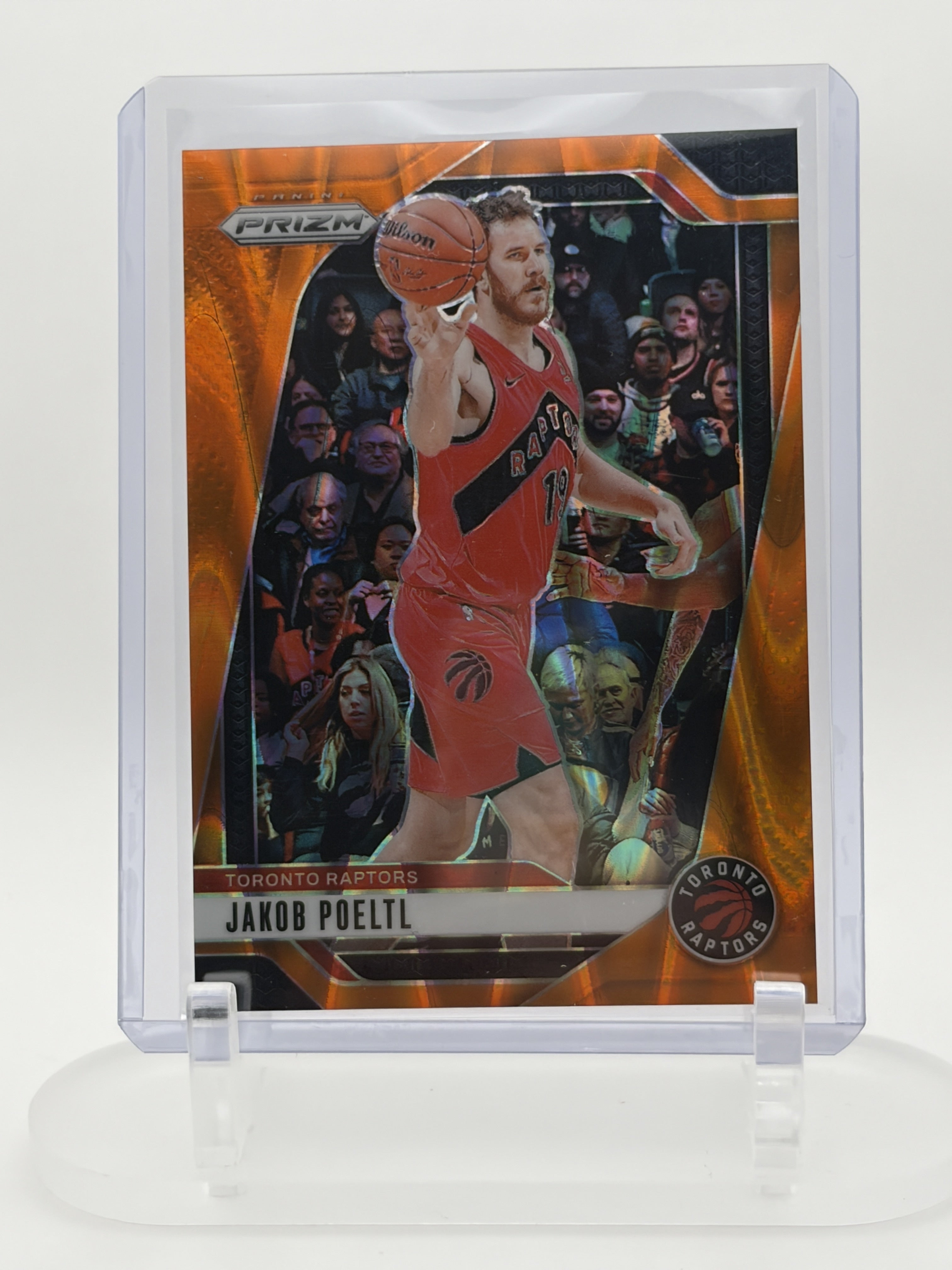 2024-25 Panini Prizm Jakob Poeltl #198 Orange Seismic /199